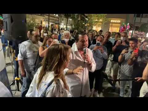 MATTEO SALVINI IN PIAZZA A FORTE DEI MARMI PER IL REFERENDUM SULLA GIUSTIZIA