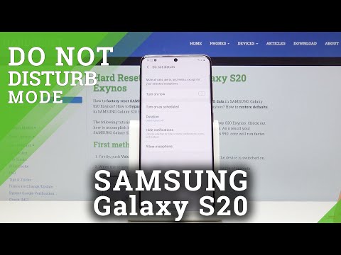 Do Not Disturb Mode SAMSUNG Galaxy S20 - Mute Sounds