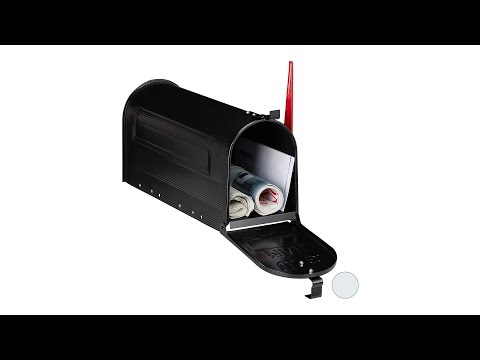 US Mailbox Postkasten Schwarz - Rot