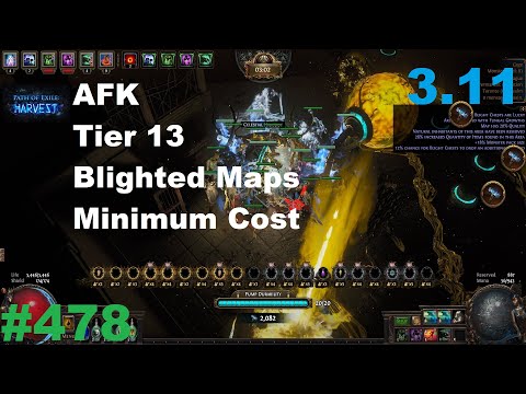 AFK Tier 13 Blighted Map Minimum Cost Carrion Golem Build Guide - 478