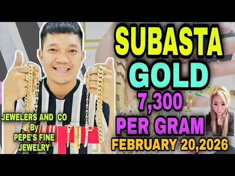 SUBASTA GOLD 7,300 PER GRAM | FEBRUARY 20,2026 | JEWELERS & CO BY PEPE'S FINE JEWELRY #gold #jewel