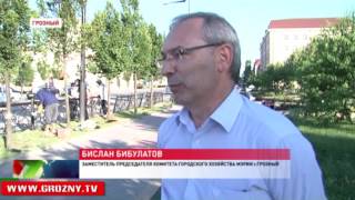На проспекте Ахмат-Хаджи Кадырова началась установка металлических пешеходных ограждений
