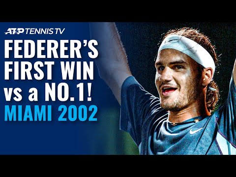 Roger Federer's First Win Over a World No.1! | Miami 2002 Highlights vs Hewitt