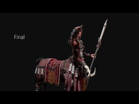 Centaur Warrior | 3D Game Art   Final Render