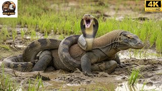 Komodo Dragon vs King Cobra | Fierce Battle on the African Savannah!
