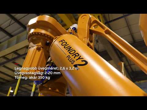 ABB 8700 Ipari robot nagyméretű üveglapok átpakolására a Guardian Orosháza síküveggyárban