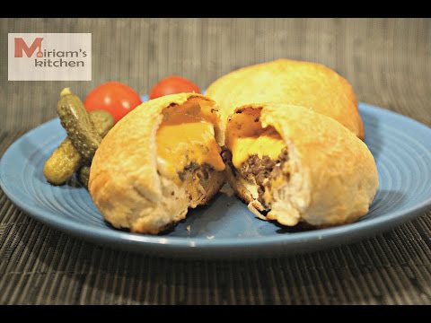 Stuffed cheese burger using ready made biscuit dough