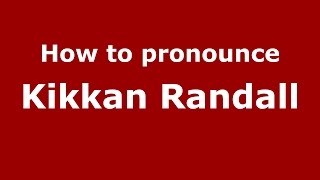 How to pronounce Kikkan Randall