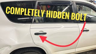 Toyota rear door handle removal RAV4 Tacoma Camry Corolla Highlander 4Runner Tundra