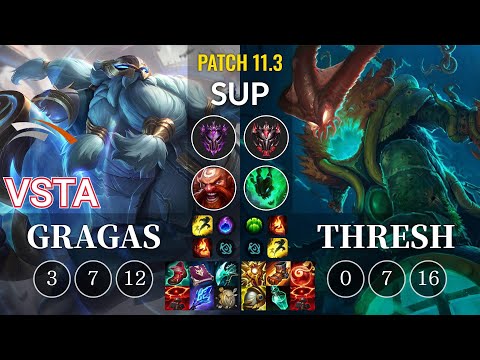 HLE Vsta Gragas vs Thresh Sup - KR Patch 11.3