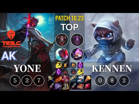 TES AK Yone vs Kennen Top - KR Patch 10.23