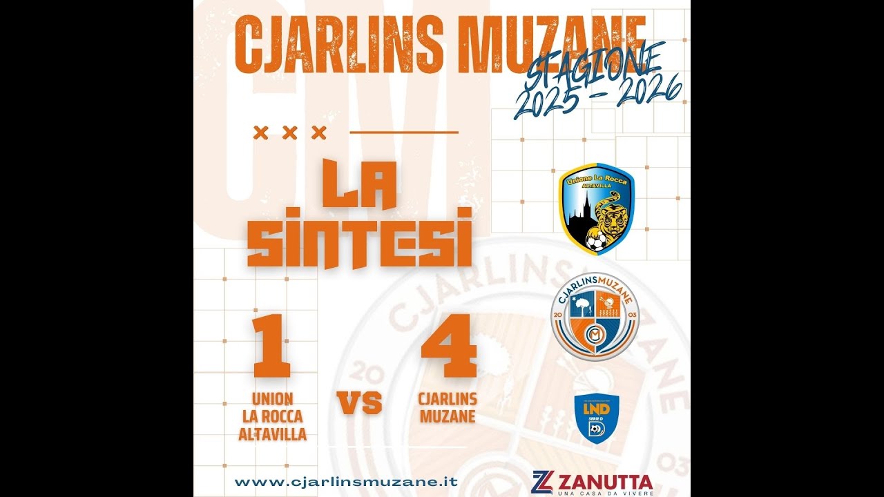 LA SINTESI DI UNIONE LA ROCCA ALTAVILLA-CJARLINS MUZANE