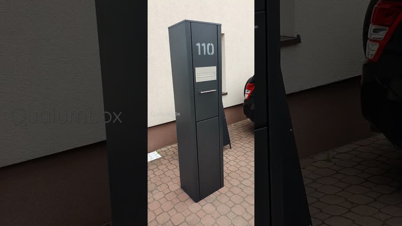 Qualumbox, domowa skrzynka na listy, domowa skrzynka na paczki podświetlany numer