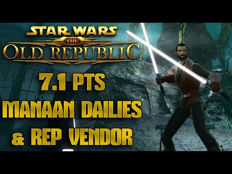 SWTOR - 7.1 PTS Update: Manaan Dailies, Heroics & Reputation Vendor Showcase!