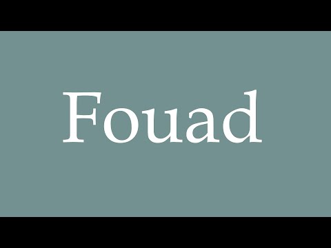 How to Pronounce ''Fouad'' Correctly in French