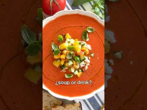 Easy Gazpacho with Peach