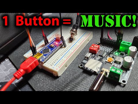 Play MP3 Songs with One Button Using Arduino + DY HV20T Module!