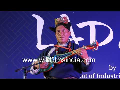 Dramyin or Dranyen, a Ladakhi lute - The Himalayan folk music instrument resembling a guitar — वीडियो थंबनेल