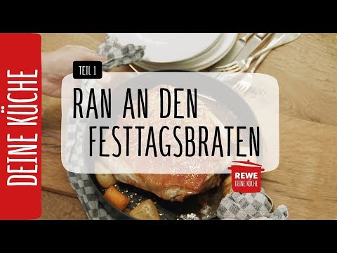 Krustenbraten: Schweinebraten mit leckerer Kruste 😋 | REWE Deine Küche