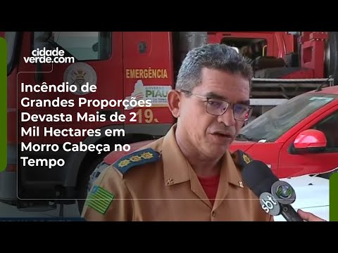Incêndio de Grandes Proporções Devasta Mais de 2 Mil Hectares em Morro Cabeça no Tempo