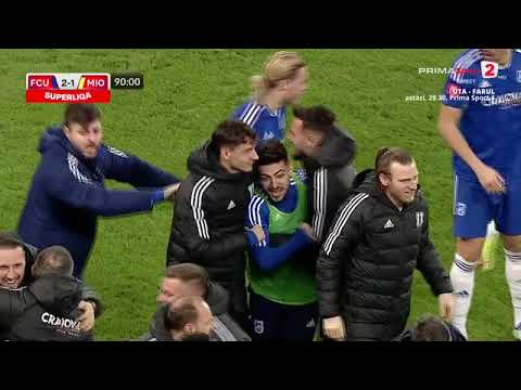 GOOOL! FCU Craiova – CS Mioveni 2-1. Albu marchează spectaculos după o centrare de la Paramatti