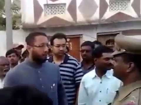 asaduddin owaisi angry on police.