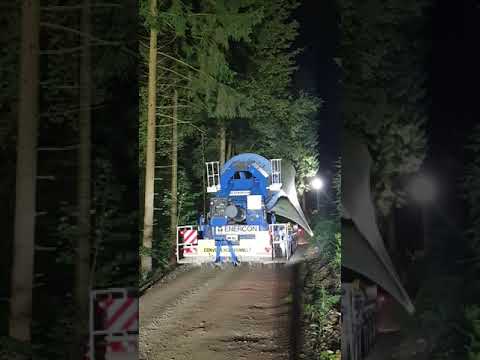 Spmt bei der Walddurchfahrt zum WP Neuenrade