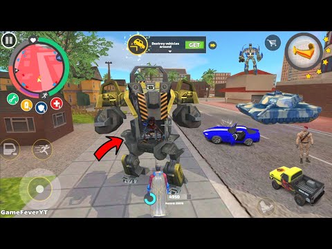 Rope Hero: Vice Town - (SuperHero Drive BD 100 Ground Fighter Machine)Red Hero - Android Gameplay HD