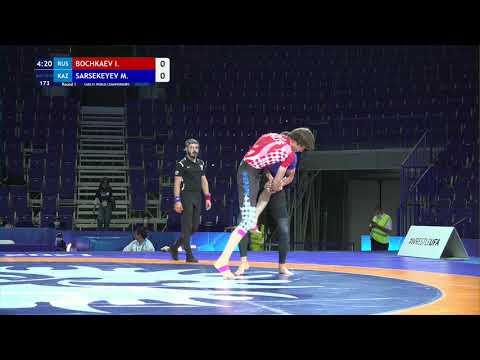 Round 1 Men's GP No-Gi - 66 kg: I. BOCHKAEV (RUS) v. M. SARSEKEYEV (KAZ)