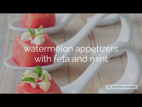 How to make watermelon appetizers with feta and lime