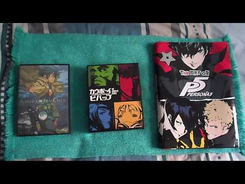 Unboxing Cowboy Bebop, Persona 5 & Kino's Journey.