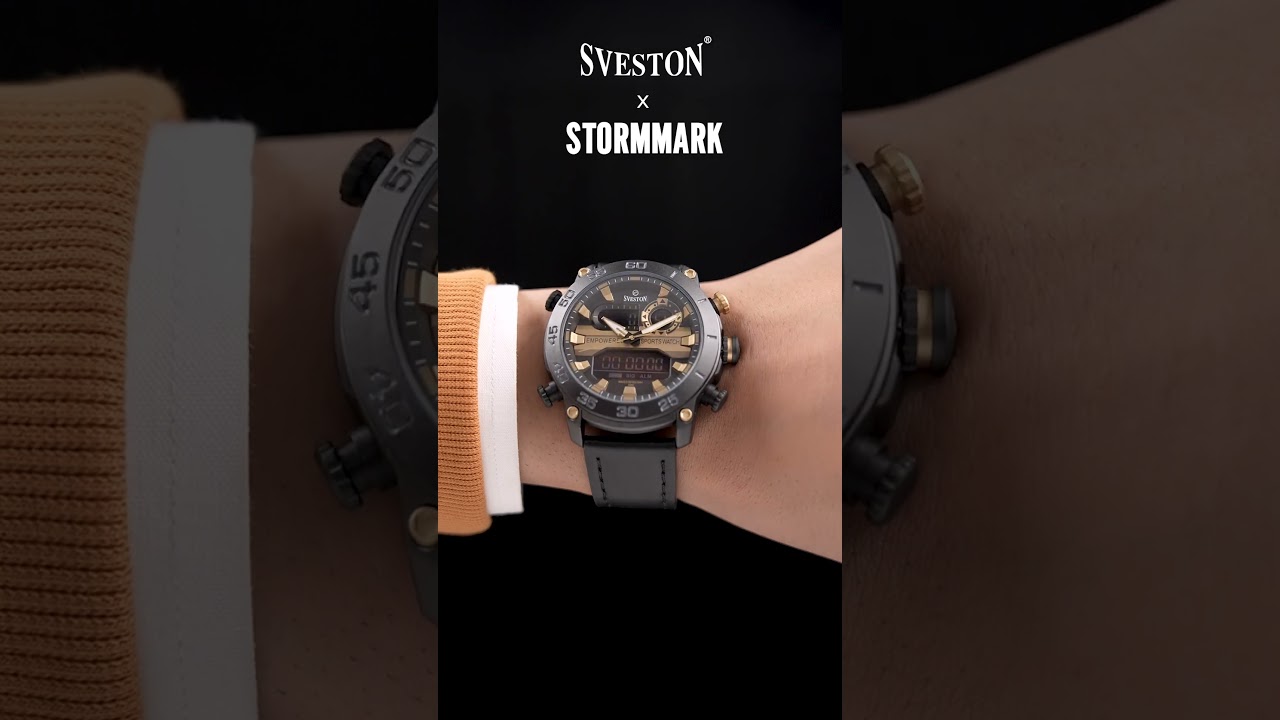 Sveston Stormmark Leather Watch | Sports watch