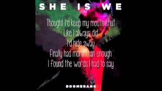 Boomerang nightcore (she is we)