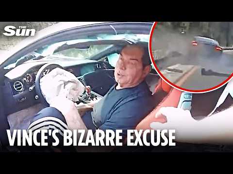Moment WWE's Vince McMahon gives bizarre excuse for speeding at 100mph after horror crash
