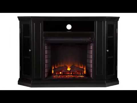 Southern Enterprises Claremont Electric Fireplace Media Console - Black