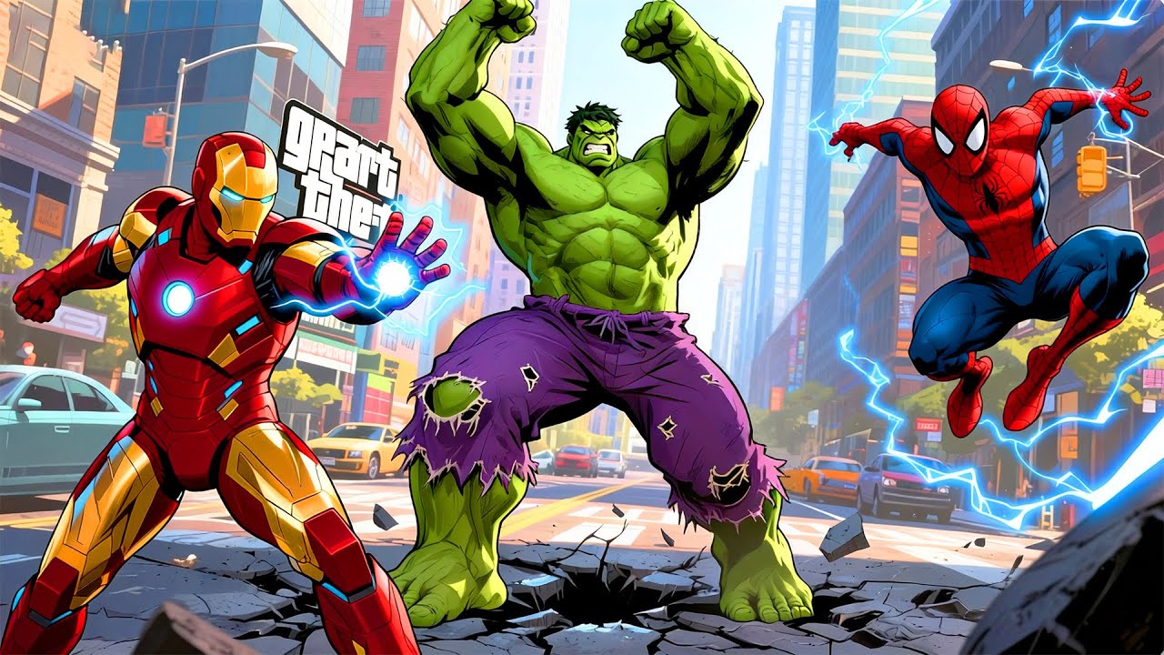 SPIDER-MAN, IRON MAN, HULK GAME ANIMATION🕸️🦸‍♂️💥