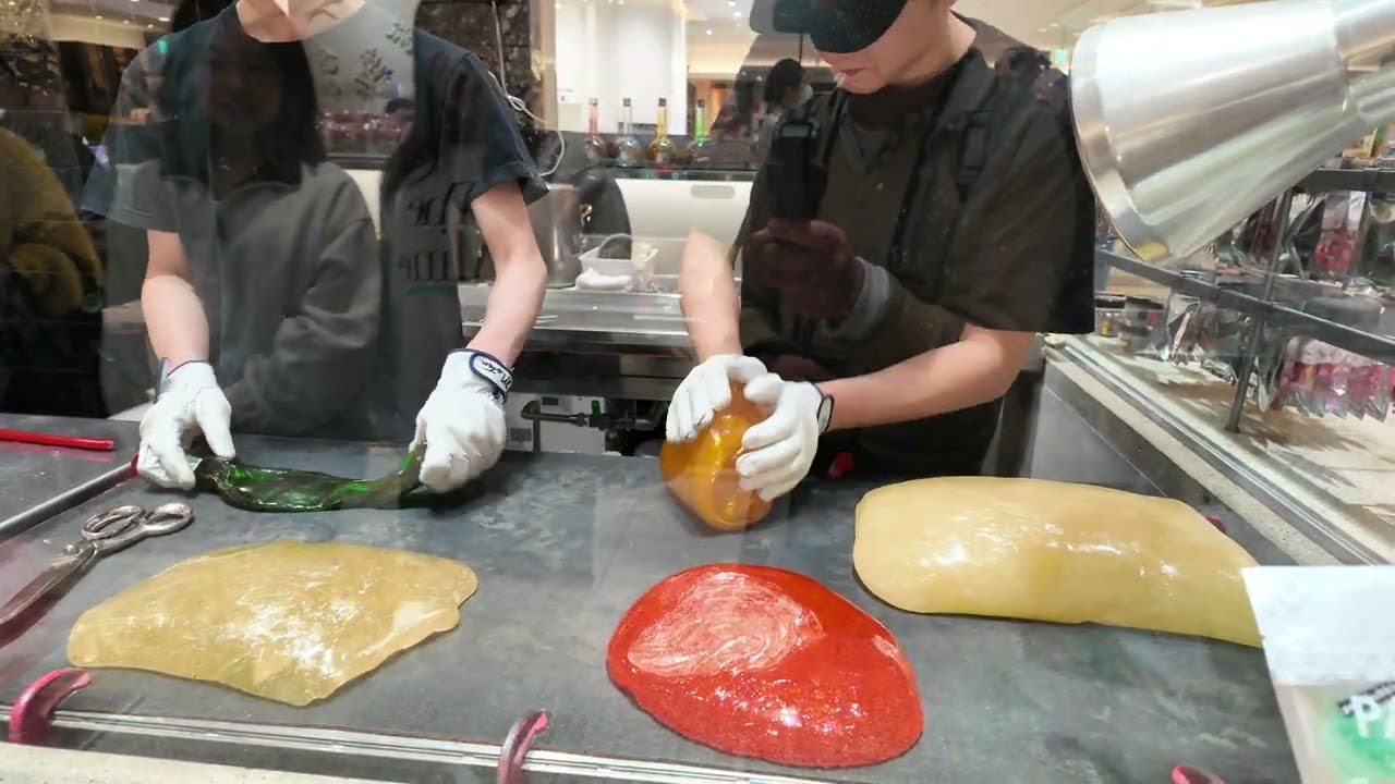 【4K】【PAPABUBBLE】 巨大なオレンキャンディができるまで！