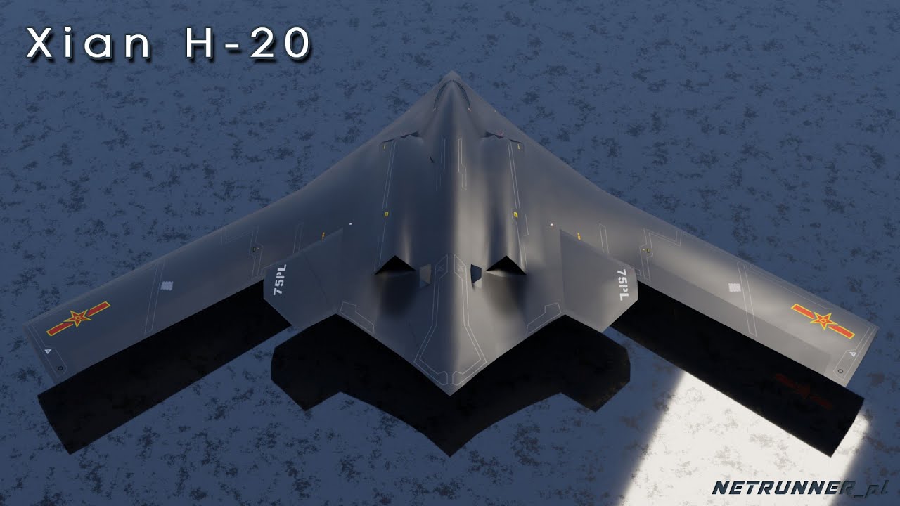 Xian H-20 stealth bomber 3D Model
