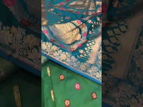 Vintage Mushroo Silk Saree with Silver Zari Pallu and Meena Work