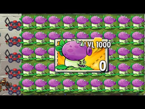 PvZ 2 Mod FUME-SHROOM Plant LEVEL 1000 Power-Up vs All Final Boss!