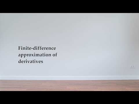 Finite difference approximation of derivatives