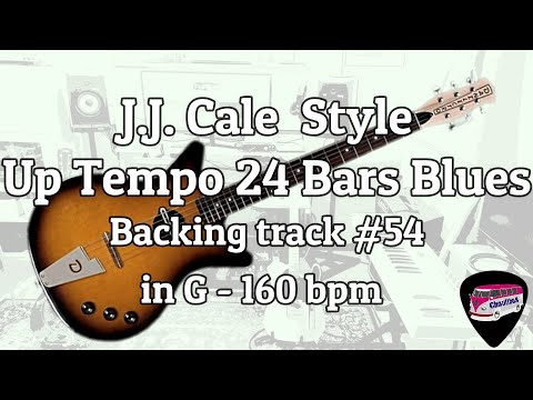 J.J. Cale Style 24 Bars Blues Backing Track #54 in G 160 bpm