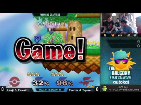 Melee @ the Balcony 93 - DOUBLES Winners Quarters ft. Squanto & Faulter VS Kenji & Enkainz