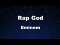 Karaoke Rap God Eminem No Guide Melody Instrumental