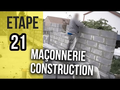 Maçonnerie d'une construction de maison - Etape 21