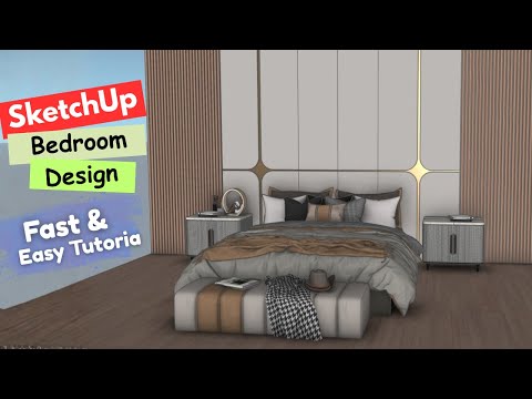 Stunning Luxury Bedroom Design – SketchUp Rendering