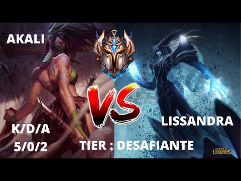 Akali vs Lissandra MID Desafiante BR League Of Legends Patch 10.10