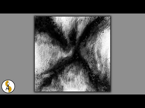 Beginners Guide To Abstract Painting / Black And White / Time Lapse / Procreate Art / Demo #314