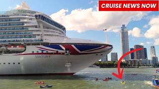 Cruise Ship Blocked by Protesters | Double Airlift on Ruby Princess