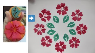 Download lagu Seni grafis cetak tinggi dengan wortel// Vegetable painting @Bundalena520 mp3